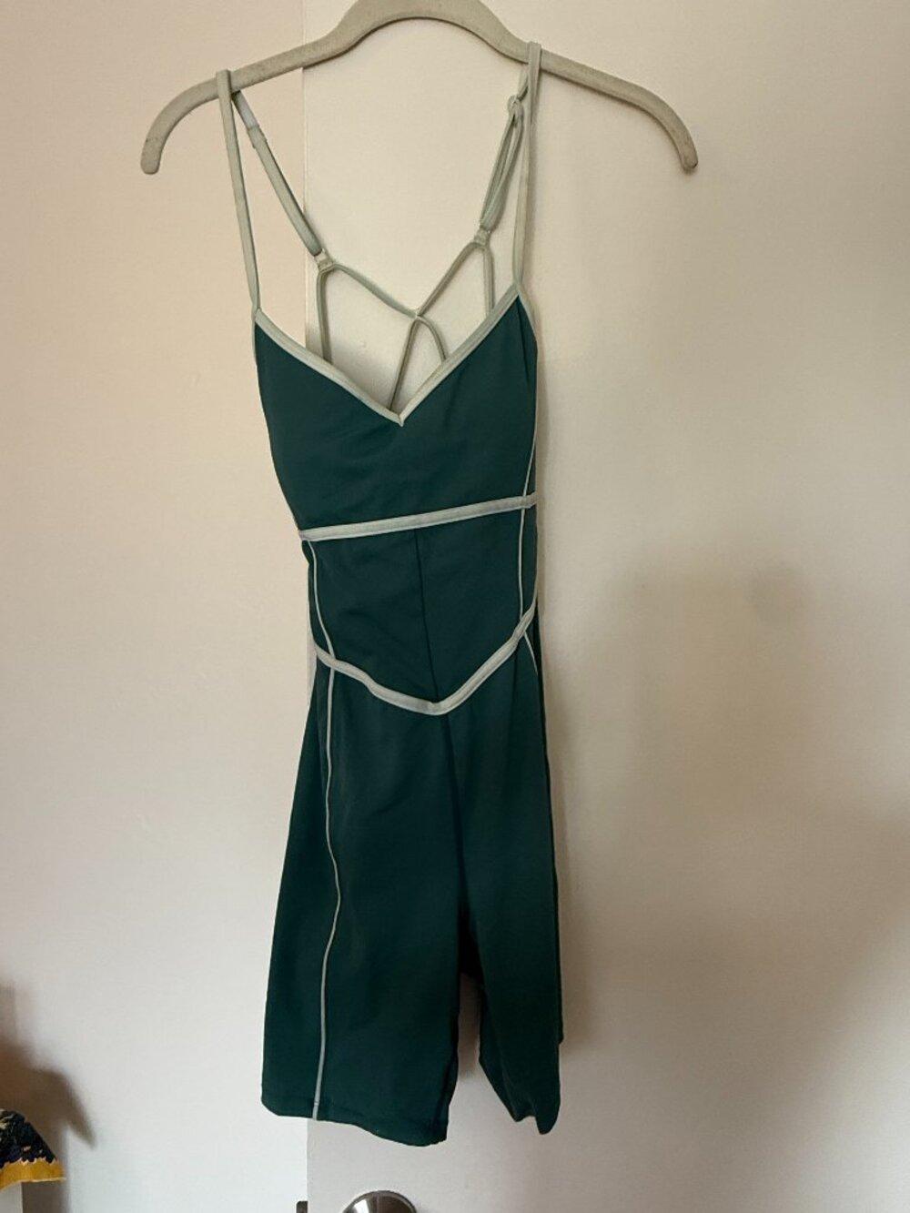 Yllw The Label Breathe Short Onesie in Green - Medium
